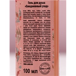 Новогодний подарочный набор косметики «Исполнения желаний»: гель для душа 100 мл и мочалка для тела, Чистое счастье