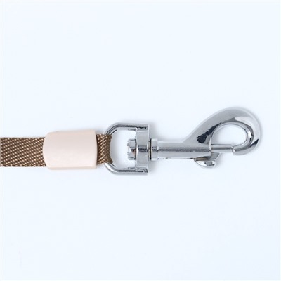 Рулетка, 3 м, до 15 кг, с системой эффективного скручивания поводка. бежевая, коричневая