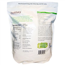 Nutiva, Органическая кокосовая мука, без глютена, 1,36 кг (3 фунта)
