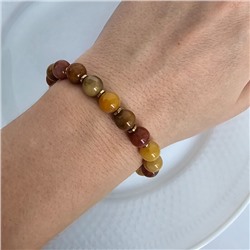 Браслет на руку из натуральных камней Мукаит Яшма, 1043, арт.218.203