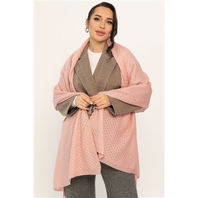 Вязаный палантин (пудра) ВП04-1М