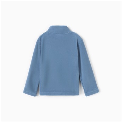Джемпер флисовый детский MINAKU, серо-голубой, рост 116 см