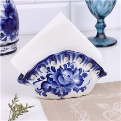 Салфетница фарфор гжель «Ракушка»