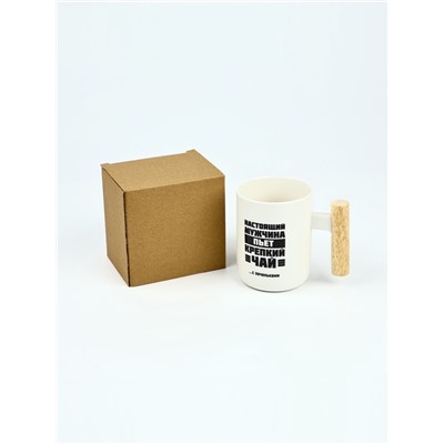 Кружка керамическая «Настоящий мужчина», 400 мл, белая