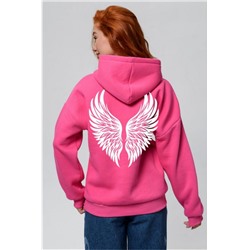 8578 толстовка женская оверсайз (Розовый _ангел)