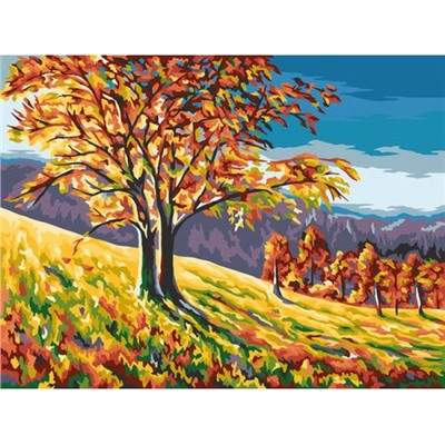 Картина по номерам 30х40 см "Разноцветная осень" живопись с красками и кистью на картоне PKZ/PM-070 ФРЕЯ