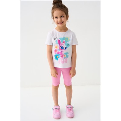 Брюки трикотажные для девочек (легинсы укороченные), 2 пары в комплекте PLAYTODAY, 1240261