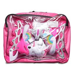 Ролики детские, размер S ( цвет розовый)