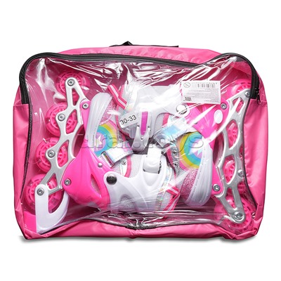 Ролики детские, размер S ( цвет розовый)