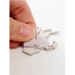 Декор новогодний на клеевой основе «Лошадки», серебряный, набор 6 шт.