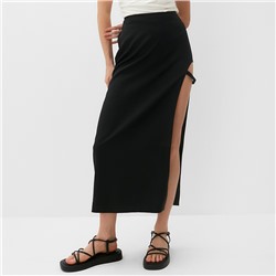 Юбка миди женская MINAKU: Classic, чёрная, размер 42