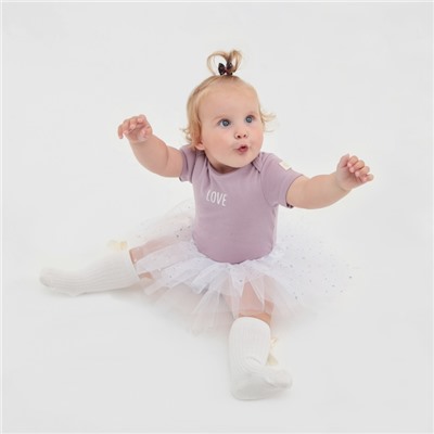 Юбка детская «Крошка Я. Звездочки», 17 см, белая