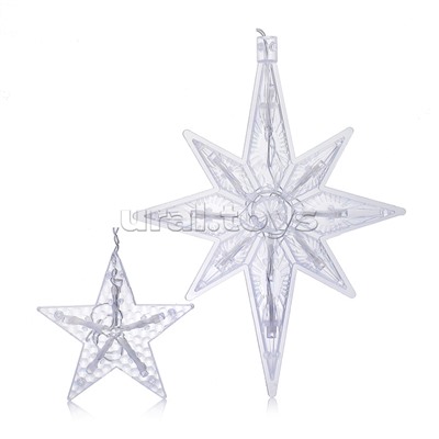 Электрогирлянда-занавес светодиодная "Звезды", цветная