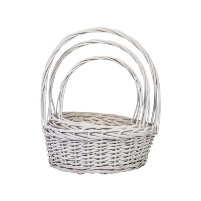 УЦЕНКА Набор корзин (ива), 37×30 H=15 HH35 b31×25, 31×26 H=13 HH30 b26×21, 26×22 H=12 HH26.3 шт., бел.1