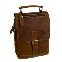 Сумка мужская из натуральной кожи, цвет рыжий