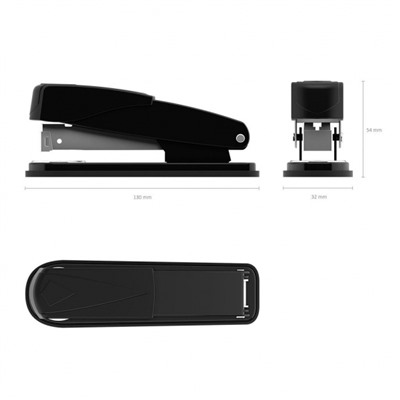 Степлер 24/6 на 25 листов черный металлический 4662 Quadro ErichKrause