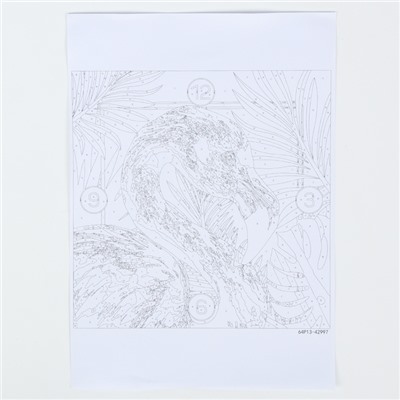 Роспись часов по номерам «Фламинго», 30×30 см