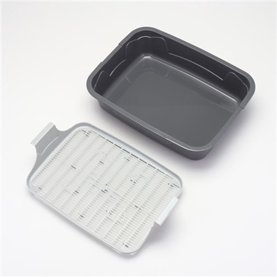 Туалет с сеткой,44×33×11.5 см, серый