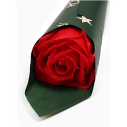 Новогодняя мыльная красная роза