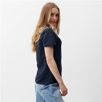 Футболка женская, цвет тёмно-серый, размер 46