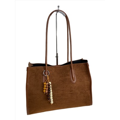 Женская сумка из искусственной замши, цвет коричнево-рыжий