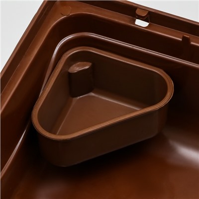 Клетка для грызунов «Пижон», 31×24×29 см, двухэтажная, с наполнением, пластик, металл, коричневая