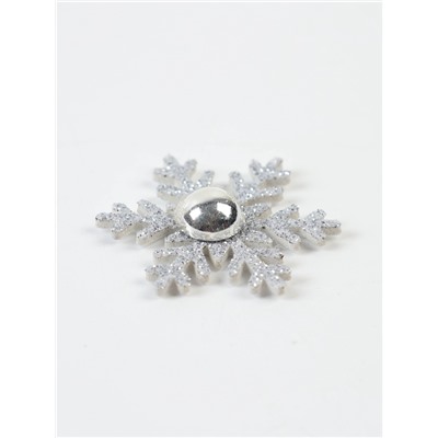 Новогодний набор для декора «Снежинки» цвет серебро, 3×3 см, набор 10 шт.