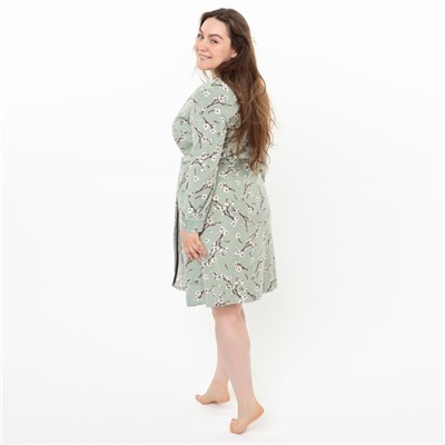 Халат домашний женский N-collection, олива, размер 52