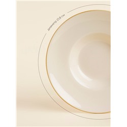 Тарелки для пасты SL Home «Леггеро», 160 мл, d=21.8 см, набор 2 шт., фарфор, бежевые