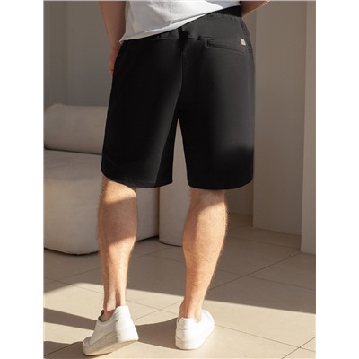 Шорты из тонкого футера с карманом на молнии