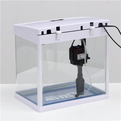 Аквариум SeaStar HX-318F, 18 л, в комплекте: LED-лампа 7 режимов, фильтр, белый