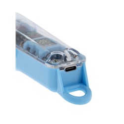 Машинка для стрижки LTRI-14, 4 насадки, 1,5/2/3/4 мм, USB, голубая