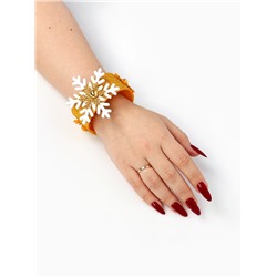 Карнавальный браслет новогодний «Снежинка», золотой