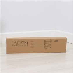 Полка для обуви LaDо́m, 5 ярусов, 60×30×102 см, серая