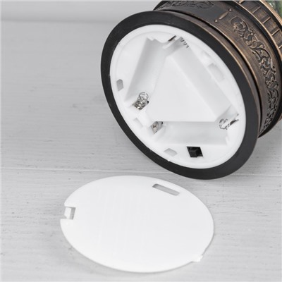 Светодиодная фигура «Фонарь с эльфом» 14×27×14 см, пластик, батарейки ААх3 (не в комплекте), USB, свечение тёплое белое