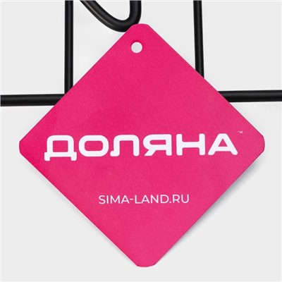 Салфетница Доляна «Столовые приборы», с держателем, 17.5×18×6 см, чёрная