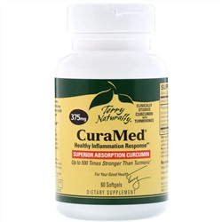 Terry Naturally, Terry Naturally, CuraMed, 375 мг, 60 желатиновых капсулы