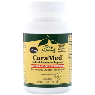 Terry Naturally, Terry Naturally, CuraMed, 375 мг, 60 желатиновых капсулы