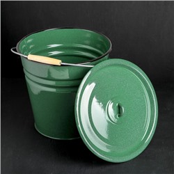 УЦЕНКА Ведро,12 л, без крышки, зелёное, с зерном