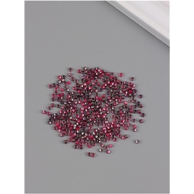 Бисер стекло 9/0 «Цилиндры. Фуксия» двухцветный, не выцветает 450 г