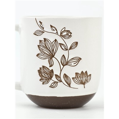 Кружка чайная керамическая «Цветочная поляна», 400 мл, ручная работа