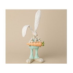 Фигурка декоративная КРОЛИК 11*8*29,5см, полистоун/текстиль