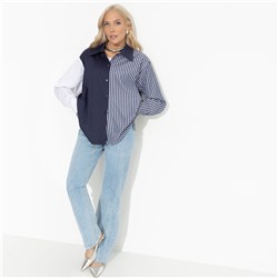 Рубашка комбинированная, Навсегда в сердце (blue)