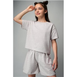 Костюм из футера для девочки оверсайз Happyfox