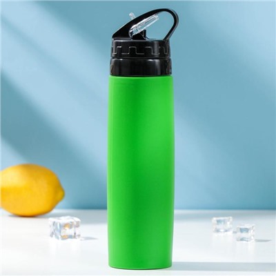 Бутылка для воды «Сайли», 450 мл (корпус из силикона), цвет МИКС