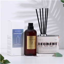 Набор диффузор ароматический Aromame, английская груша фрезия 500 мл прямоугольная банка