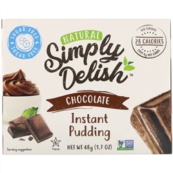 Natural Simply Delish, Натуральный пудинг быстрого приготовления, шоколад, 48 г