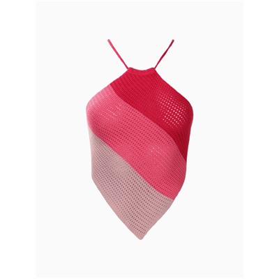 Топ вязаный женский MIST, размер onesize, розовый