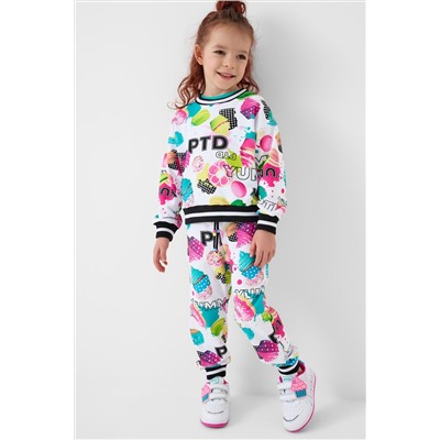 Комплект трикотажный для девочек: толстовка, брюки PLAYTODAY, 1240207