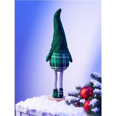 Фигура «Гном в зелёном» 54 см, текстиль, 1 LED, от батареек AG13×3, свечение тёплое белое